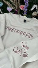 Cargar imagen en el visor de la galería, I Wear My Heart On My Sleeve Suede Lettering Sweatshirt
