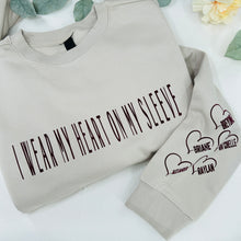 Cargar imagen en el visor de la galería, I Wear My Heart On My Sleeve Suede Lettering Sweatshirt