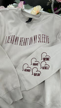 Cargar imagen en el visor de la galería, I Wear My Heart On My Sleeve Suede Lettering Sweatshirt