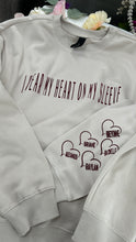 Cargar imagen en el visor de la galería, I Wear My Heart On My Sleeve Suede Lettering Sweatshirt