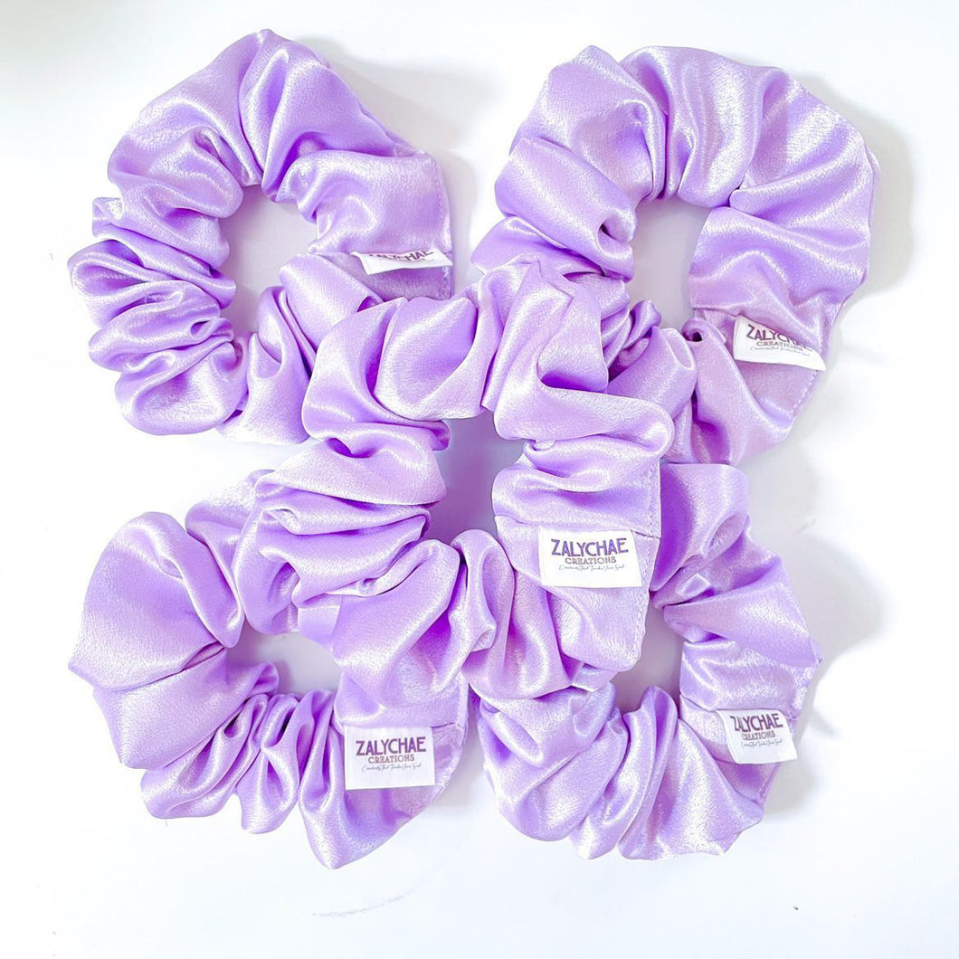 Lavender Satin Scrunchie